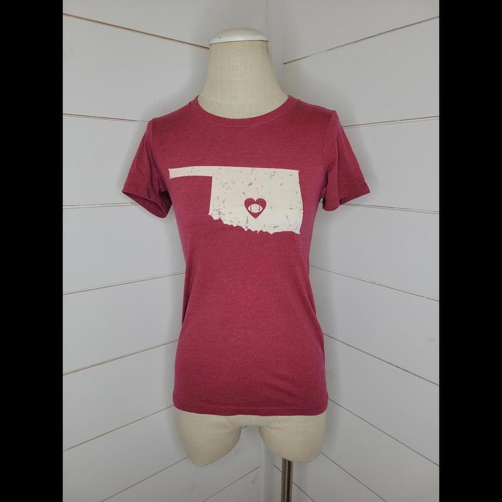 OU Oklahoma University Sooners small women's girlie tee shirt - Picture 1 of 2